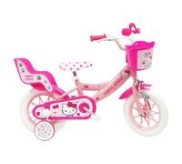 Bicicletta per Bambini 12" Hello Kitty Rosa Rotelle Removibili Acciaio