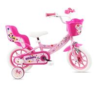 Bicicletta per Bambini 12" Minnie Disney Rosa Cestino Portabambola