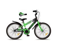 Bicicletta per Bambini 20" Stabilizzatori Freni Vbrake e Cavalletto Verde