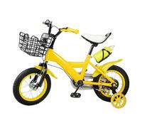 Bicicletta per bambini AOAPUMM con ruote da 12 pollici, con sella regolabile, bicicletta per bambini per ragazzi e ragazze di età 3-9 anni, colore: Rosso/Giallo/Blu (Giallo)