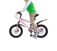 Bicicletta per bambini con altezza del sedile regolabile (23,22-27,55 pollici), telaio in acciaio ad alto tenore di carbonio, capacità 132,28 libbre, moderna nera e rosa
