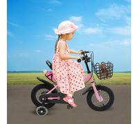 Bicicletta per bambini con cestino, disponibile nei colori rosso, blu e rosa, adatta a bambini dai 2 ai 4 anni; include anche un girello per neonati/bambini piccoli con rotelle; un mezzo di trasporto 