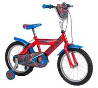 Bicicletta per Bambini con Rotelle 16" Spiderman Rosso Freni Caliper