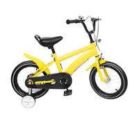 Bicicletta per bambini da 14 pollici con ruote di sostegno, per bambini a partire dai 3 ai 6 anni, per bambini, da 56 cm a 67 cm di altezza regolabile (giallo)