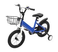 Bicicletta per bambini da 14 pollici, per bambini a partire dai 3 ai 5 anni, aggiornata, con cestino e ruote di supporto, bicicletta per bambini, regolabile in altezza, per la formazione all'aperto