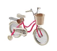 Bicicletta per bambini, freno a mano doppio, 12-22 pollici, per ragazzi e ragazze dai 3 ai 12 anni, con cestello intrecciato e ruote ausiliarie twister auto (Red1,20inch)