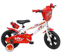 Bicicletta per Bambino 12" 2 Freni Gomme in EVA Teen Monster Bianca/Rossa