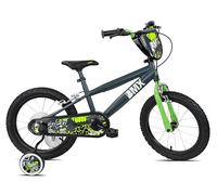 BICICLETTA PER BAMNINI DAI 3 AI 5 ANNI CON TELAIO BMX CON STABILIZZATORI LATERALI. MADE IN ITALY. MISURA 14 POLLICI