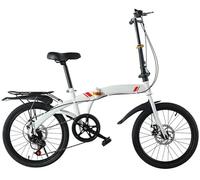 Bicicletta pieghevole da 16/20 pollici, leggera, piccola, portatile, per adulti e studenti, pieghevole, a 6 velocità, per uomini e donne, con doppi freni a disco. B,16 in