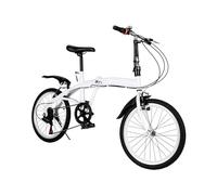 Bicicletta pieghevole da 20 pollici, Bici per adulti a 6 marce, altezza regolabile e da donna Bicicletta Leggera, pieghevole con freno a disco, 146 * 113cm telaio in alluminio leggero Bici