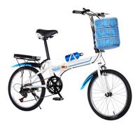 Bicicletta Pieghevole Da Città Per Uomo E Donna - Telaio In Acciaio Ad Alto Tenore Di Carbonio, Bicicletta Pieghevole Da 20" E 22", Velocità Variabile D,20 inch