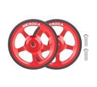 Bicicletta pieghevole Easy Wheel 60 mm in lega di alluminio e gomma costruzione ideale per Brompton, per 3Sixty costruito in cuscinetto per prestazioni migliorate 2 ruote (rosso)