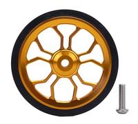 Bicicletta pieghevole Easy Wheel Lega di alluminio Cuscinetto ad alte prestazioni Easywheel leggero per la guida in bicicletta Accessorio da viaggio durevole e scorrevole (Oro)