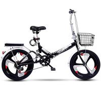 Bicicletta Pieghevole, Freni A Disco con Cambio Piccola Bicicletta, per Strade di Montagna E Strade Piovose E Innevate in Lega, Bicicletta Pieghevole in Alluminio da 20 Pollici 1