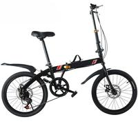 Bicicletta pieghevole leggera, 6 velocità, capacità di carico di 110 kg, design regolabile, adatta ad adulti e bambini, ideale per spostamenti quotidiani e tempo libero. C,20 in