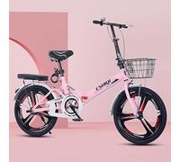 Bicicletta Pieghevole Leggera Da 22/22 Pollici, Bici Per Adulti, Trasmissione A Catena, Telaio In Alluminio Leggero, Bici Da Turismo, Unisex, Bici Da Città Per Donne. A,22ince