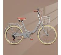 Bicicletta Pieghevole Per Adulti Da 20/22/24/26 Pollici, Bicicletta Pieghevole Da Donna A 6 Velocità Con Doppi Freni A Disco, Telaio In Acciaio Ad Alto Tenore Di Carbonio C,22 inch