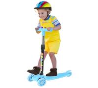 Bicicletta pieghevole per bambini a tre ruote lampeggiante, scooter portatile, pieghevole, per bambini dai 2 agli 8 anni, per ragazzi e ragazze, per pendolari, viaggi, campeggio, attività all'aperto