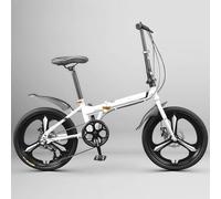 Bicicletta Pieghevole Ultraleggera E Comoda Da 20 Pollici Per Adulti Con Velocità Variabile, Adatta A Uomini E Donne Che Si Spostano Da Un Posto All'altro E Agli Studenti. white,20 inches