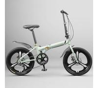 Bicicletta Pieghevole Ultraleggera E Comoda Da 20 Pollici Per Adulti Con Velocità Variabile, Adatta A Uomini E Donne Che Si Spostano Da Un Posto All'altro E Agli Studenti. green,20 inches