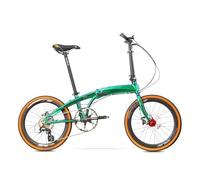 Bicicletta Pieghevole Ultraleggera In Lega Di Alluminio Con Ruote Da 22 Pollici E Cambio Di Velocità, Freni A Disco Per Uomo E Donna, Bicicletta Portatile Per Adulti Chameleon Green