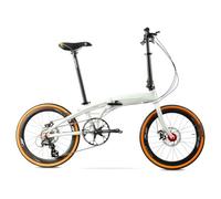 Bicicletta Pieghevole Ultraleggera In Lega Di Alluminio Con Ruote Da 22 Pollici E Cambio Di Velocità, Freni A Disco Per Uomo E Donna, Bicicletta Portatile Per Adulti Glossy White