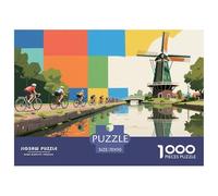 Bicicletta Puzzle in Legno Impermeabile DIY Puzzles Da 1000 Pezzi Per Adulti Colorati Per Decorazioni Domestiche