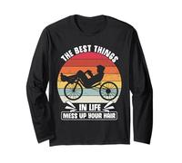 Bicicletta reclinata rovina i Capelli Moto Triker Triking Maglia a Manica