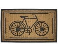 Bicicletta Rettangolare Nera E Marrone Basic Zerbino Raschiafango Tappeto Bagno Asciugatura Rapida Tappeto Doccia Per Porte Esterne Cucina Interni 40 X 60Cm