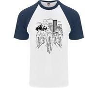 Bicicletta Ride Ciclismo Strada MTB DA UOMO S/S Baseball T-Shirt