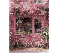 Bicicletta Rosa Puzzle 2000 Pezzi, 3D Puzzle per Adulti Impegnativo, Educa Puzzles Artistico, Divertente E Stimolante Puzzles Decorativo per La Famiglia, Regalo e Decorazione Pareti FNKL6-333