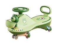 bicicletta Ruote luminose Wiggle Car antiribaltamento, basta ruotarle e via. Il miglior giocattolo da cavalcare for bambini e bambine. bici triciclo(Groen,Flashing wheel)