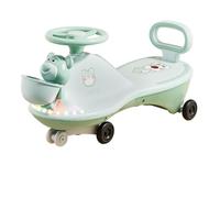 bicicletta Ruote luminose Wiggle Car antiribaltamento, basta ruotarle e via. Il miglior giocattolo da cavalcare for bambini e bambine. bici triciclo(Cyan,Normal wheel)