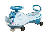 bicicletta Ruote luminose Wiggle Car antiribaltamento, basta ruotarle e via. Il miglior giocattolo da cavalcare for bambini e bambine. bici triciclo(Blauw,Normal wheel)