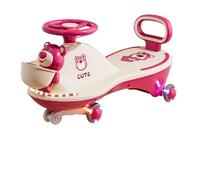 bicicletta Ruote luminose Wiggle Car antiribaltamento, basta ruotarle e via. Il miglior giocattolo da cavalcare for bambini e bambine. bici triciclo(Roze,Flashing wheel)