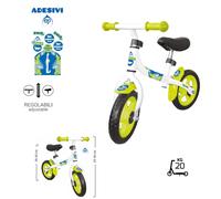 Bicicletta Senza Pedali Bambini 2-5 anni Pedagogica Sella Manubrio Regolabili