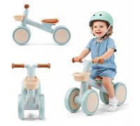 Bicicletta senza pedali Hypermotion a quattro ruote, modello Tobi Mini, per bambini, con cestino, adatta dai 12 mesi in su, per imparare a camminare, con ruote in schiuma.