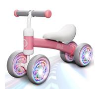 Bicicletta Senza Pedali per 1-2 Anni Baby Walkers regalo per ragazzi e ragazze Giocattoli Regali per Bambini con quattro ruote illuminate