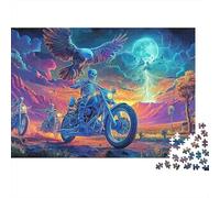 Bicicletta Steampunk 1000 Pezzi Puzzle Premium in Cartone Often Per Arte del motociclista notturno Adulti Gioco Educativo Decorazione Da Parete Antistress Regalo 52x38cm/1000pcs