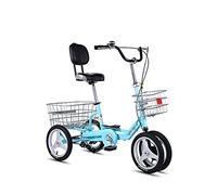 Bicicletta Tre Ruote Adulti Esterno, Triciclo 12/14 Pollici, Bicicletta Adulti, Telaio in Acciaio ad Alto tenore di Carbonio, Bicicletta Crociera Tre Ruote Donne e Uomini, Ciclismo, pedalata Assist