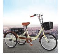 Bicicletta Tre Ruote Adulti, Triciclo Esterni, Triciclo 3 Ruote, 7 velocità, Bicicletta Adulti, Bicicletta Pedali con Cestino Adulti, Donne e Uomini, Esercizio, Shopping, Ciclismo, pedalata