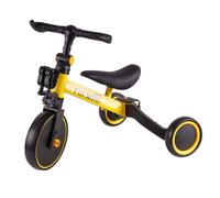Bicicletta Triciclo Fix Mini 3 in 1 con Pedali Bianco - Giallo