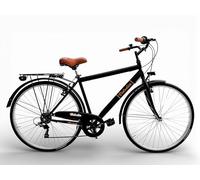 Bicicletta Uomo 28" Passeggio Nero Vintage Velodia · Bici da Città con Cambio Shimano · Comoda e Robusta · Perfetta per Spostamenti Quotidiani e Tempo Libero · Stile Retrò Elegante (Bici)