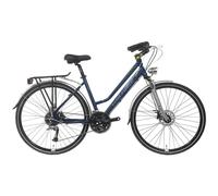 Bicicletta urbana da donna Wolfbike Trekking S700 Lady Bleu