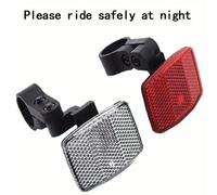 Biciclette da montagna con avvisi di rifrangenti prima e dopo la guida notturna, con riflessione fisica pura che non richiede alimentazione elettrica e facile da installare 2 pezzi,1 pzABS