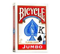 Biciclette Jumbo Indice, 1 Mazzo, Rosso o Blu (Il Colore può variare), Finitura Cuscino d'Aria, Professionale, superba maneggevolezza e Durata