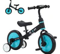Biciclette per bambini Fit 'n Joy, bici senza pedali per bambini 4 in 1 con pedali e stabilizzatori, bicicletta per bambini trike-to-bike per ragazzi e ragazze dai 2 ai 5 anni Se vuoi che tuo figlio i