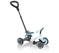 Biciclettina senza pedali e triciclo 3 in 1 GLOBBER, bianco/azzurro pastello