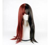 Bicolore Parrucca Lungo Dritto Capelli Giapponese Harajuku Lolita Punk Gotico