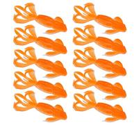 Bicolore Soft Shrimp - 10 esche da deriva glitterate ad alta elasticità per un migliore atteggiamento del pesce, pesca TPE con esca interna bicolore per saltare interna, superficie riflettente interna